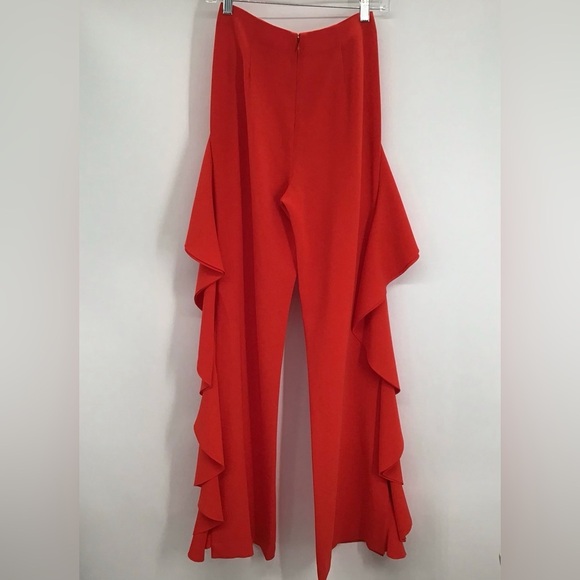 Cinq A Sept Women’s Chic Saphir Pant Grenadine Ruffle Palazzo Party NWT Size 0 - Picture 5 of 13